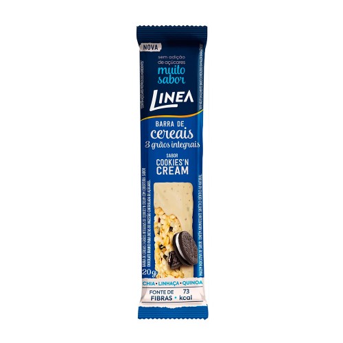 Barra de cereais Linea Cookies Cream 20g