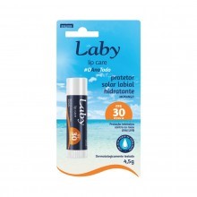 Protetor Solar Labial Laby FPS 30 Stick Sabor Morango com 4,5g