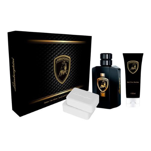 Lamborghini Kit - Deo Colônia + Pós barba + 2 Sabonetes