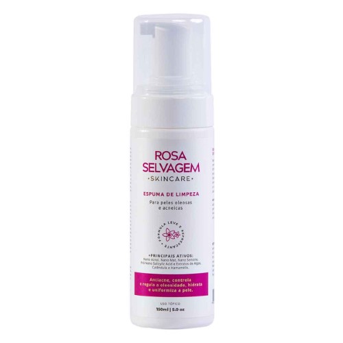 Espuma de Limpeza Facial Rosa Selvagem 150ml