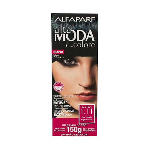 Tintura Creme Altamoda Alfaparf Ouro Negro 1.11 Kit