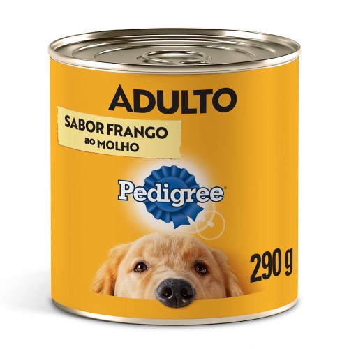 Ração para Cães Pedigree Adultos Lata Sabor Frango ao Molho 290g