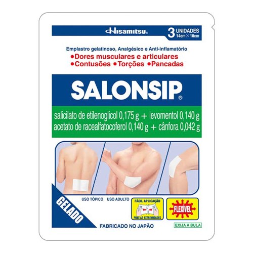 Salonsip Emplastro Gelatinoso Hisamitsu 3 Unidades