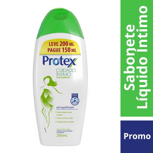 Sabonete Líquido Íntimo Protex Cuidado Íntimo Fresh Equilibrium com 200ml