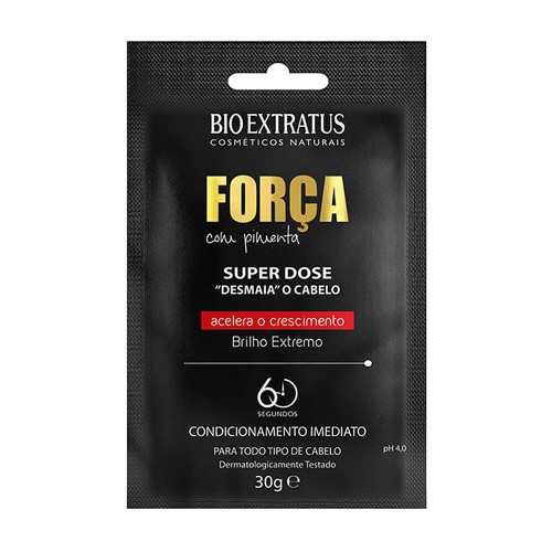 Super Dose Desmaia Cabelo Bio Extratus Força com Pimenta Sachê com 30g