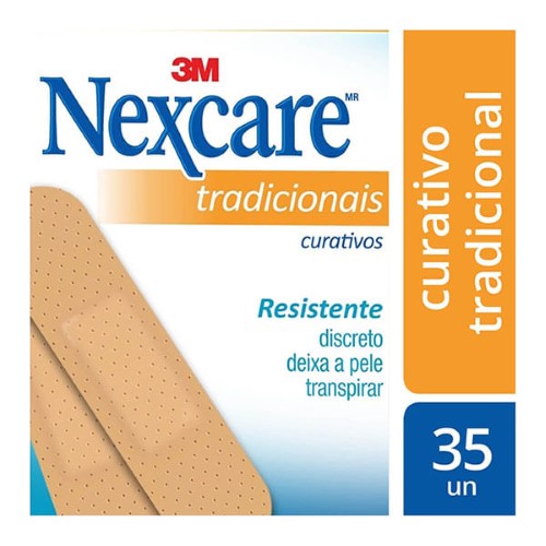 Curativo 3M Nexcare Tradicional com 35 unidades