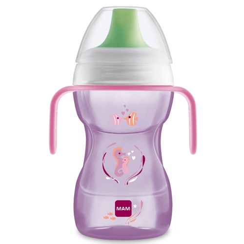 Copo de Treinamento MAM Fun To Drink Rosa 8+ Meses 270ml