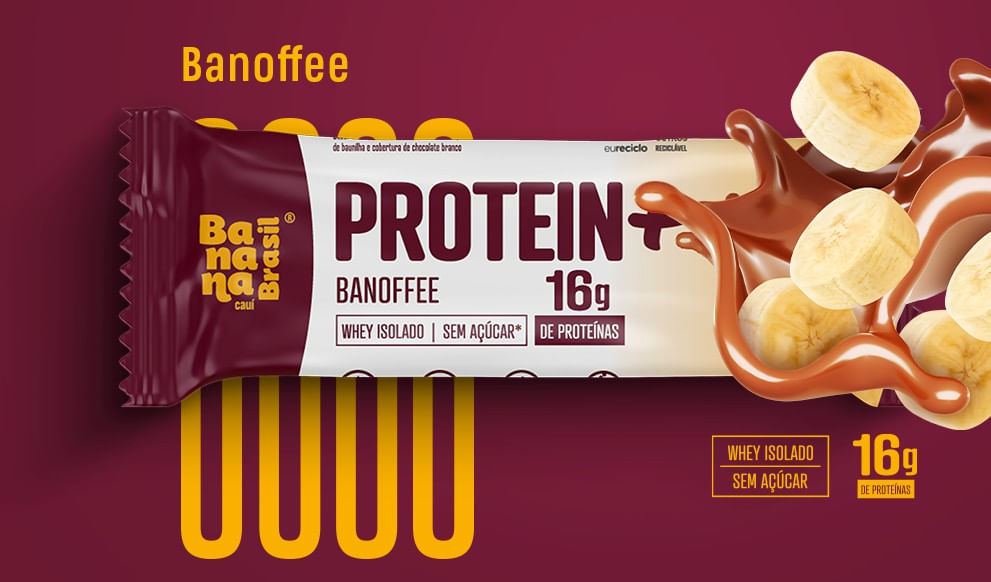 Barra de Proteina Banoffee Banana Brasil 50g