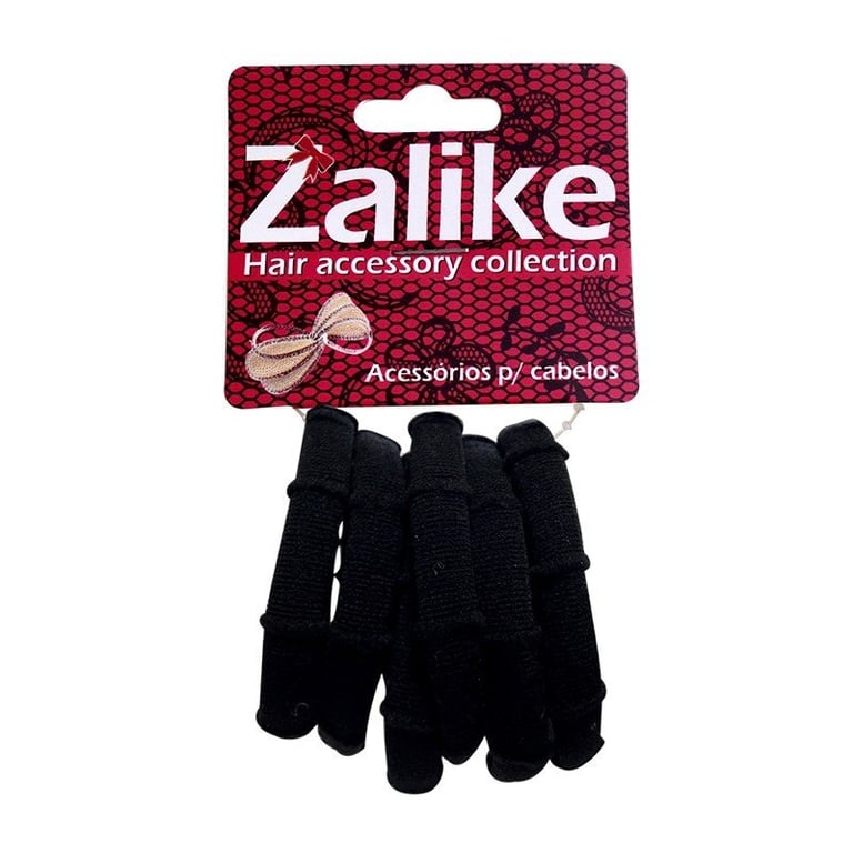 Prendedor de Cabelo Elástico Zalike Sem Emenda Preto 6 Unidades