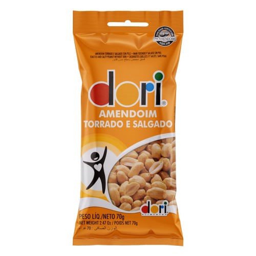 Amendoim Torrado e Salgado Dori 70G