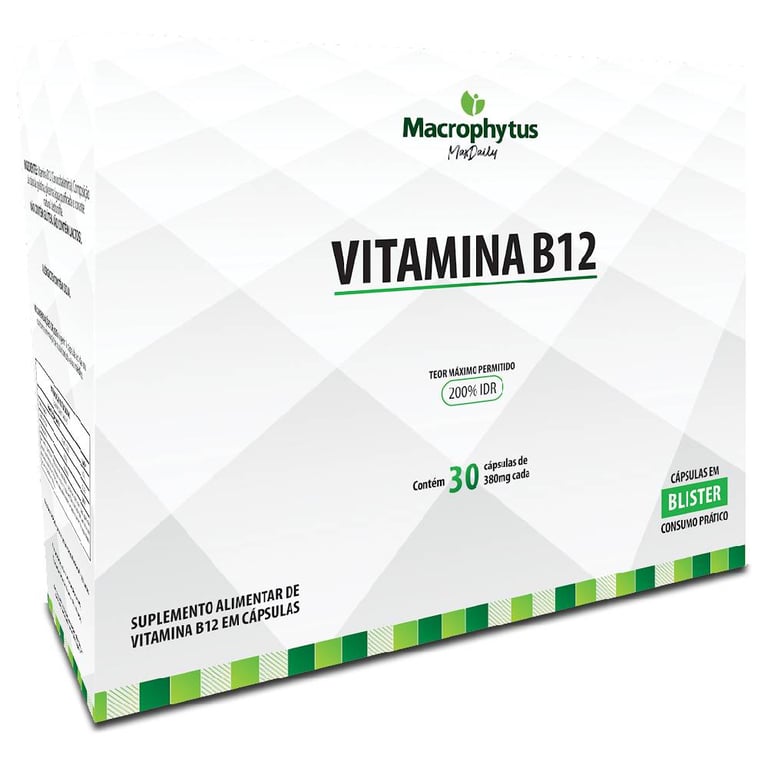 Vitamina B12 Macrophytus caixa com 30 cápsulas