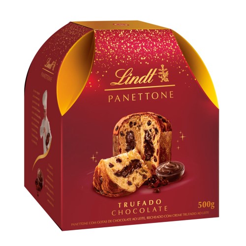 Panettone Lindt Trufado Chocolate Ao Leite 500g