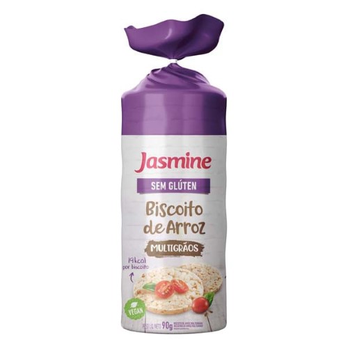 Biscoito de Arroz Multigrãos Jasmine Pacote 90G