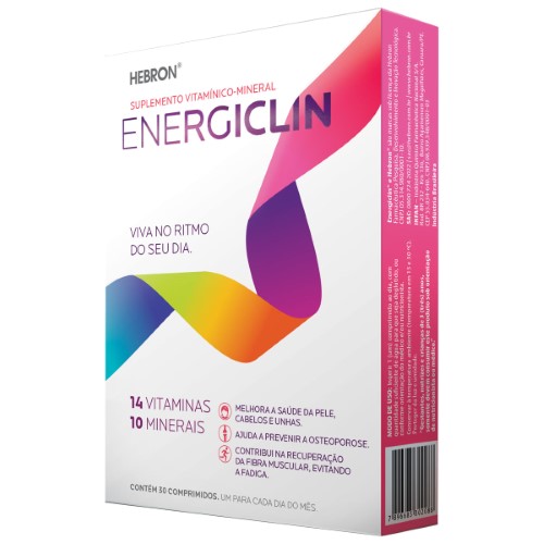 Suplemento Vitamínico-Mineral Energiclin 30 Comprimidos