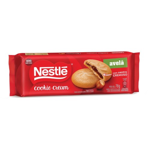 Cookie Nestlé Recheado Avelã 78g