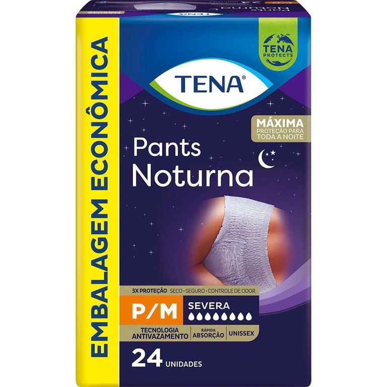 Roupa Intima Tena Pants Noturna P/m 24 Unidades