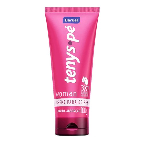 Creme Desodorante Tenys Pé 3 em 1 Woman Feminino 100g