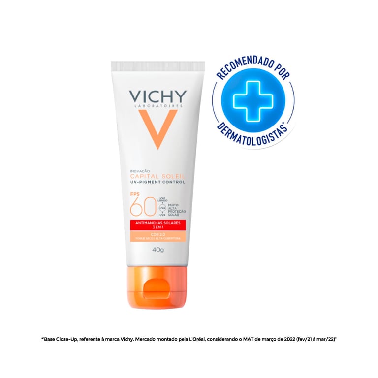 Protetor Solar Facial Vichy Uv Pigment Control Cor 2.0 Fps60 40g