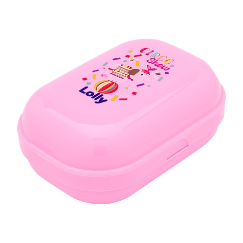 Saboneteira Infantil Lolly Zoo Rosa com 1 Unidade