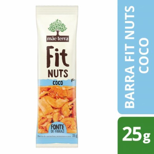 Barra Mãe Terra Fit Nuts Castanhas, Sementes e Coco 25g