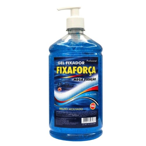 Gel Capilar FixaForça Pétalas Azul 1kg