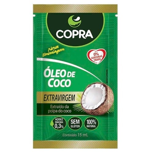 Óleo de Coco Copra Extra Virgem Sachê 15ml