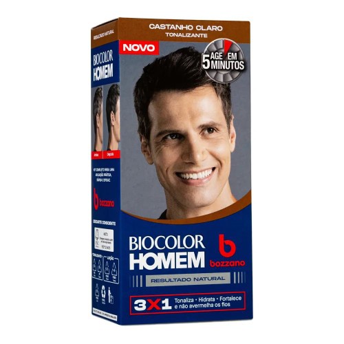 Tonalizante Bozzano Biocolor Homem Castanho Claro