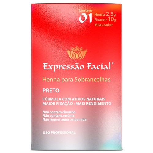 Henna Para Sobrancelhas Preto Expressão Facial