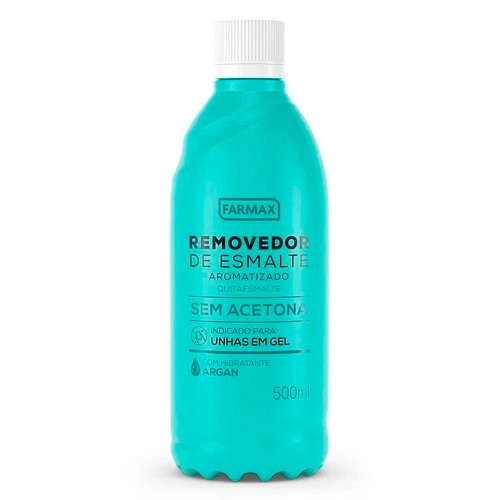 Removedor Esmalte Farmax Sem Acetona Argan 500ml