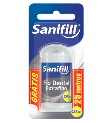 Fio Dental Sanifill Extra Fino Leve 125m Pague 100m