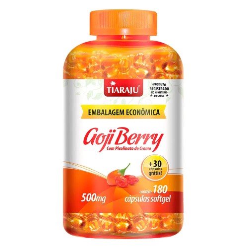 Goji Berry com Picolinato de Cromo - Tiaraju - 180 Cápsulas de 500mg