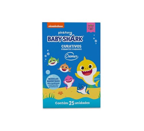 Curativo Cremer Baby Shark com 25 unidades