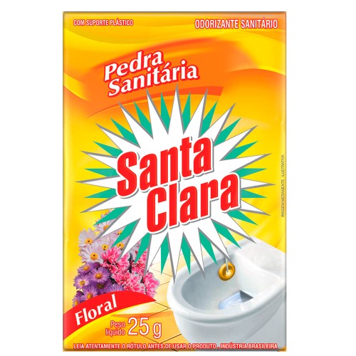 Pedra Sanitária Santa Clara Floral 25g