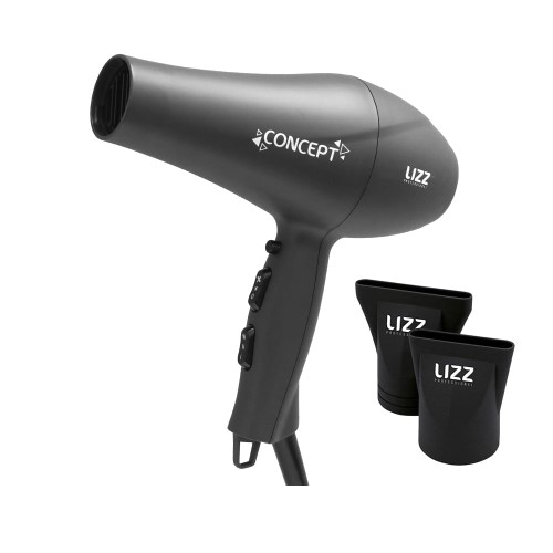 Secador LIZZ Profissional Concept cinza - 127V (2150 watts) / 220V (2300 watts)