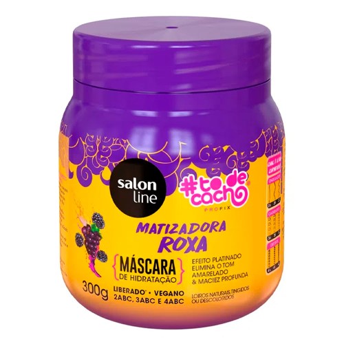 Máscara De Hidratação Matizadora Tô De Cacho Roxo Salon Line 300g