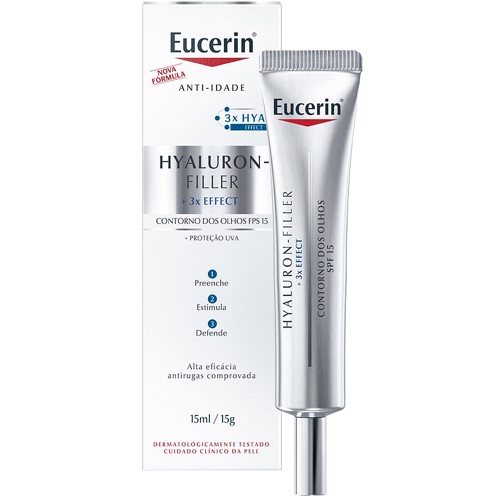 Creme Facial Anti-Idade Eucerin - Hyaluron-Filler Olhos FPS 15