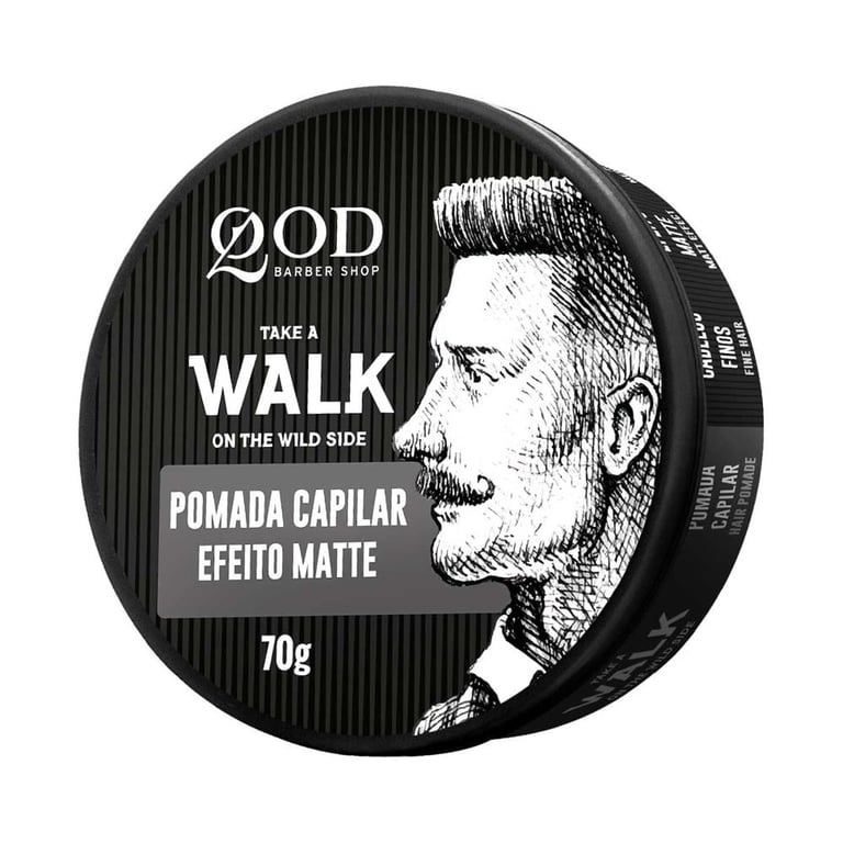 Pomada Capilar Líquida Efeito Matte QOD Barber Shop Walk com 120ml