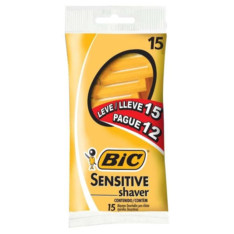 Aparelho de barbear Bic Sensitive Leve 15 pague 12