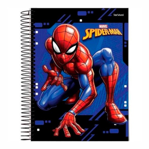 Caderno Espiral Universitário Spider-Man com 80 Folhas Capa Sortida 1 Unidade