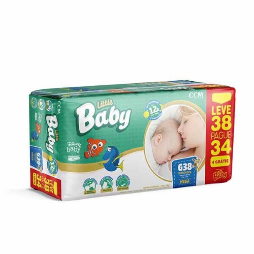 Fralda Little Baby Mega G C/ 38 Unidades