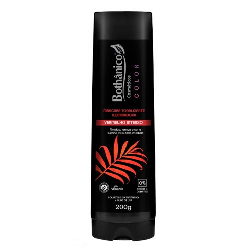 Máscara Capilar Tonalizante Iluminadora Bothânico Hair Vermelho Intenso 200g