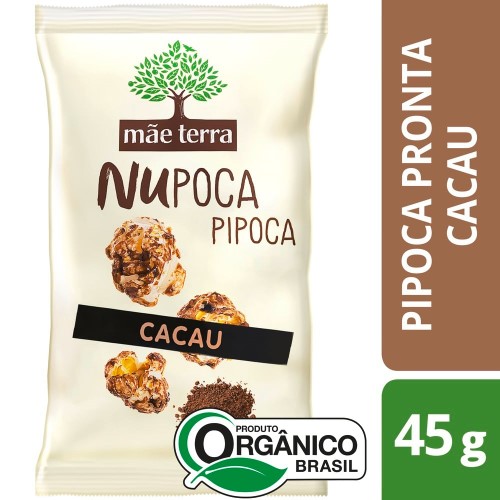 Pipoca Mãe Terra Nupoca Doce orgânica cacau 45g