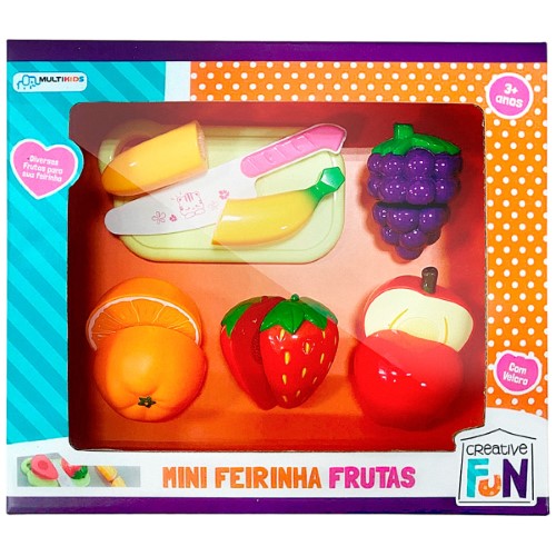 Mini Feirinha Frutas com velcro Creative Fun (3a+) - Multikids Baby