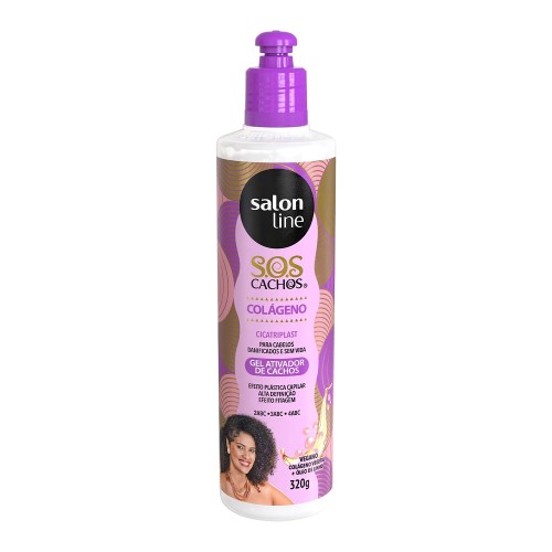 Gel Salon Line Ativador De Cachos Sos Colágeno 320ml