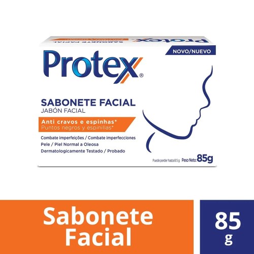 Sabonete Em Barra Facial Protex Anti-Cravos 85g