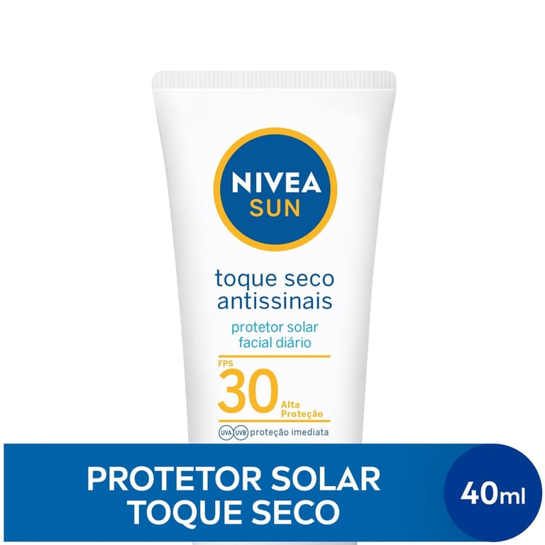 Protetor Solar Facial Nivea Sun Toque Seco Antissinais FPS30 40ml