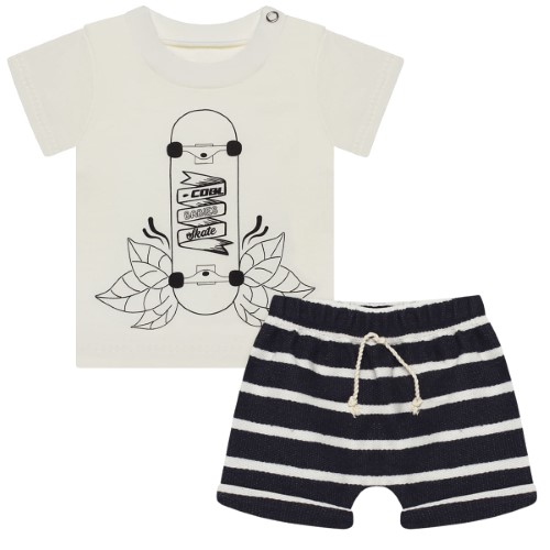 Camiseta c/ Short saruel para bebê Skate - Baby Gut