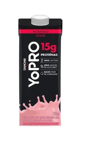 Bebida Láctea Uht Yopro 15g Proteínas Morango 250ml