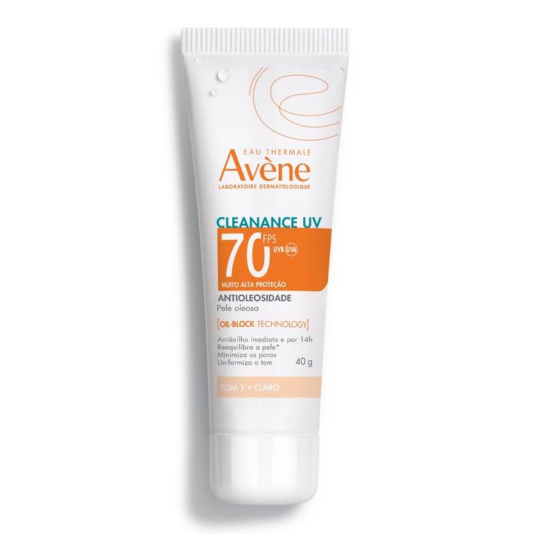 Protetor Solar Facial Antiolesidade Avene Cleanance Uv Fps70 40g Tom 1 Claro