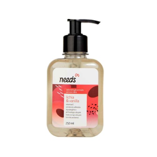 Sabonete Líquido Glicerinado para Mãos Needs Lichia & Vanilla com 250ml